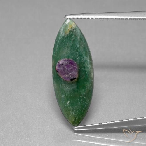4.14ct 자연스러운 다색 Fuchsite의 루비, 보석, 투명한