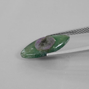 2.68캐럿 천연 바이컬러 푸크사이트 포함 루비, 마퀴즈, 16×8.2 mm, 투명한