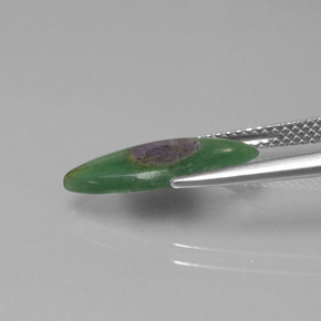 2.38캐럿 천연 바이컬러 푸크사이트 포함 루비, 마퀴즈, 16.3×7.5 mm, 투명한