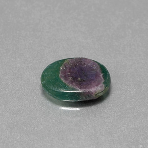 2.25캐럿 천연 바이컬러 푸크사이트 포함 루비, 타원형 컷, 10.3×8.2 mm, 투명한