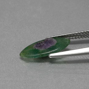 1.47캐럿 천연 바이컬러 Fuchsite의 루비, 보석, 투명한