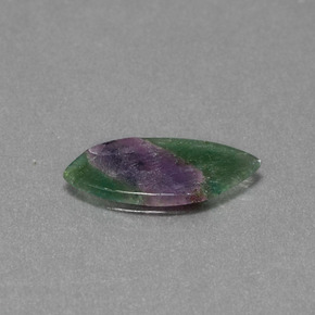 1.30캐럿 천연 바이컬러 푸크사이트 포함 루비, 마퀴즈, 14.8×7.1 mm, 투명한