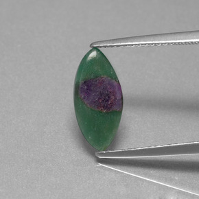 1.24캐럿 천연 바이컬러 푸크사이트 포함 루비, 마퀴즈, 13.3×6.3 mm, 투명한