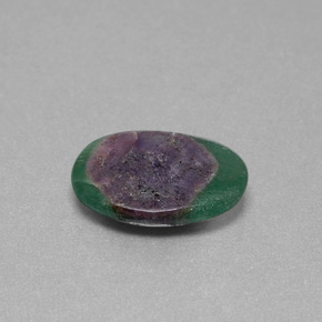 4.50캐럿 천연 바이컬러 Fuchsite의 루비, 타원형 컷, 투명한