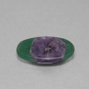 5.28캐럿 천연 다색 Fuchsite의 루비, 타원형 컷, 투명한