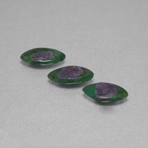 캐럿 천연 바이컬러 Fuchsite의 루비 보석, 보석, 투명한