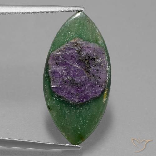6.24ct 자연스러운 다색 Fuchsite의 루비, 보석, 투명한