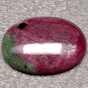 10.66캐럿 천연 멀티컬러 루비 조이사이트, 타원형 컷, 18.3×13.6 mm, 불투명체