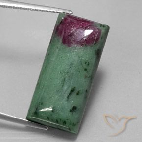 29.97ct 자연스러운 다색 루비-Zoisite, 바게트, 불투명체