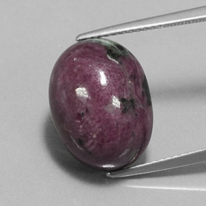 15.10캐럿 천연 멀티컬러 루비 조이사이트, 타원형 컷, 15.9×12 mm, 불투명체