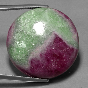 54.16캐럿 천연 멀티컬러 루비 조이사이트, 라운드 컷, 25.80 mm, 불투명체