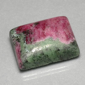46.78캐럿 천연 멀티컬러 루비 조이사이트, 바게트, 23.5×18 mm, 불투명체