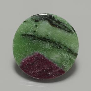 37.21캐럿 천연 멀티컬러 루비 조이사이트, 라운드 컷, 28.00 mm, 불투명체