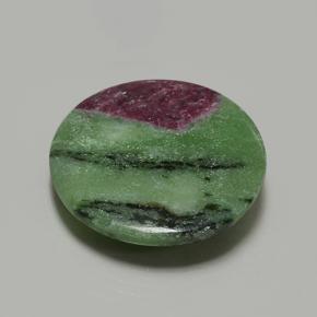 37.21캐럿 천연 멀티컬러 루비 조이사이트, 라운드 컷, 28.00 mm, 불투명체