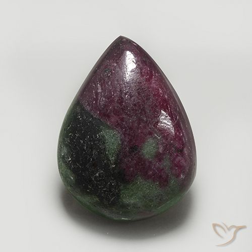 41.36ct 자연스러운 다색 루비-Zoisite, 배 모양, 불투명체
