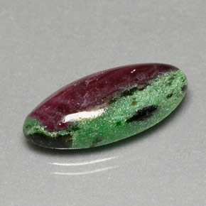 17.23캐럿 천연 멀티컬러 루비 조이사이트, 마퀴즈, 24.9×12.5 mm, 불투명체