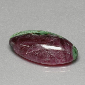 17.23캐럿 천연 멀티컬러 루비 조이사이트, 마퀴즈, 24.9×12.5 mm, 불투명체