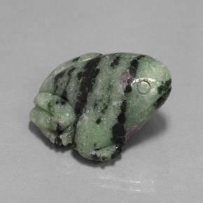 40.91캐럿 천연 멀티컬러 루비 조이사이트, 멋진 모양, 23.2×23.1 mm, 불투명체