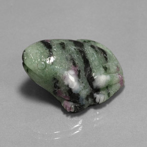 40.91캐럿 천연 멀티컬러 루비 조이사이트, 멋진 모양, 23.2×23.1 mm, 불투명체