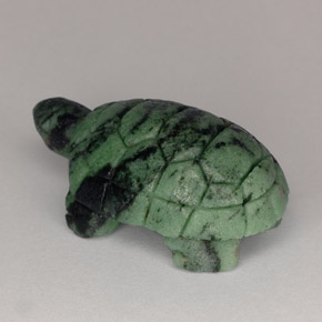 54.88캐럿 천연 멀티컬러 루비 조이사이트, 멋진 모양, 33.1×18.5 mm, 불투명체