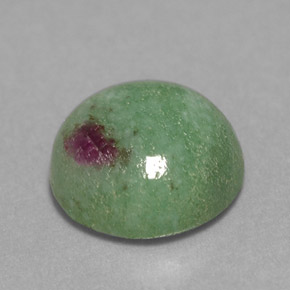 2.54캐럿 천연 멀티컬러 루비 조이사이트, 라운드 컷, 8.46 mm, 불투명체