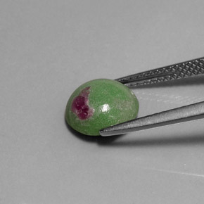 2.86캐럿 천연 멀티컬러 루비 조이사이트, 라운드 컷, 9.07 mm, 불투명체