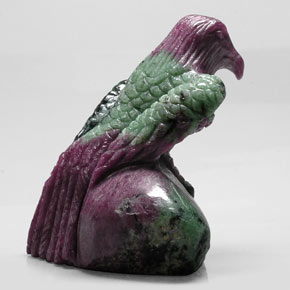 377.20캐럿 천연 멀티컬러 루비 조이사이트, 멋진 모양, 48.2×47.5 mm, 불투명체