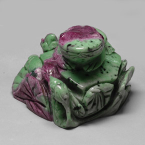 1503.85캐럿 천연 다색 루비-Zoisite, 멋진 모양, 불투명체