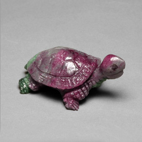 46.70캐럿 천연 다색 루비-Zoisite, 멋진 모양, 불투명체