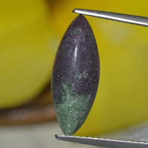 4.51캐럿 천연 멀티컬러 루비 조이사이트, 마퀴즈, 17.1×6.8 mm, 불투명체