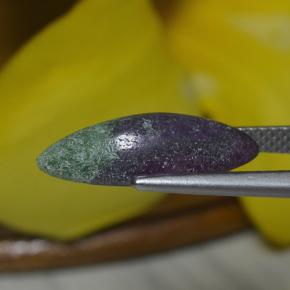 4.51캐럿 천연 멀티컬러 루비 조이사이트, 마퀴즈, 17.1×6.8 mm, 불투명체