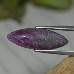 6.54캐럿 천연 멀티컬러 루비 조이사이트, 마퀴즈, 20.9×7.4 mm, 불투명체