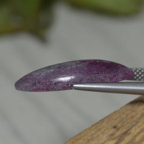 6.54캐럿 천연 멀티컬러 루비 조이사이트, 마퀴즈, 20.9×7.4 mm, 불투명체