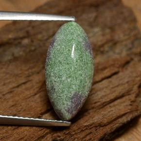 5.81캐럿 천연 따뜻한 모스 그린 루비 조이사이트, 마퀴즈, 16.2×8 mm, 불투명체