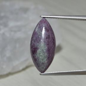 7.85캐럿 천연 멀티컬러 루비 조이사이트, 마퀴즈, 20.1×9.3 mm, 불투명체