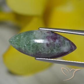 6.96캐럿 천연 다색 루비-Zoisite, 보석, 불투명체