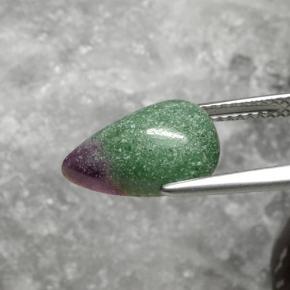5.62캐럿 천연 멀티컬러 루비 조이사이트, 배 모양, 13.3×9.7 mm, 불투명체