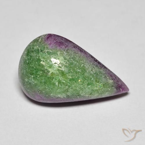 8.22캐럿 천연 다색 루비-Zoisite, 배 모양, 불투명체