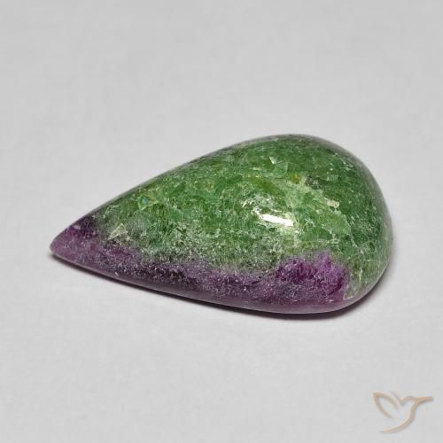 8.22캐럿 천연 다색 루비-Zoisite, 배 모양, 불투명체