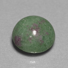 3.71캐럿 천연 멀티컬러 루비 조이사이트, 라운드 컷, 8.79 mm, 불투명체