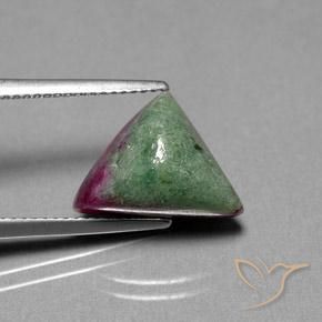7.37ct 자연스러운 다색 루비-Zoisite, 일조, 불투명체