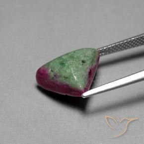 7.37캐럿 천연 다색 루비-Zoisite, 일조, 불투명체