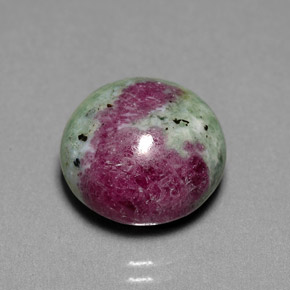 13.36캐럿 천연 멀티컬러 루비 조이사이트, 라운드 컷, 13.42 mm, 불투명체