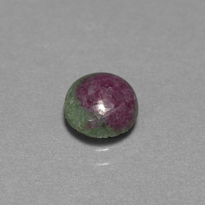 1.33캐럿 천연 멀티컬러 루비 조이사이트, 라운드 컷, 6.58 mm, 불투명체