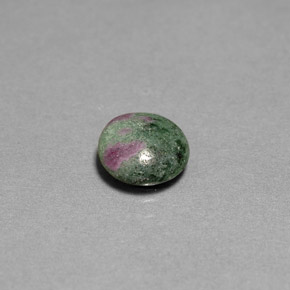 1.89캐럿 천연 멀티컬러 루비 조이사이트, 라운드 컷, 7.86 mm, 불투명체