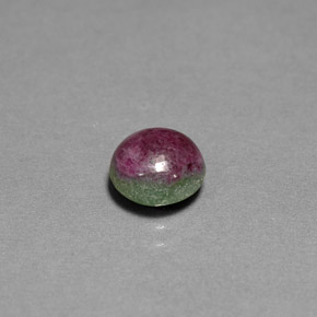 2.19캐럿 천연 멀티컬러 루비 조이사이트, 라운드 컷, 7.61 mm, 불투명체
