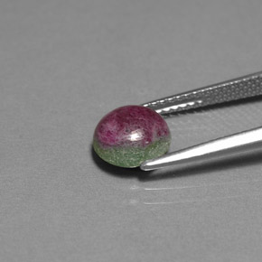 2.19캐럿 천연 멀티컬러 루비 조이사이트, 라운드 컷, 7.61 mm, 불투명체