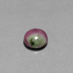 2.96캐럿 천연 멀티컬러 루비 조이사이트, 타원형 컷, 8.4×8.1 mm, 불투명체