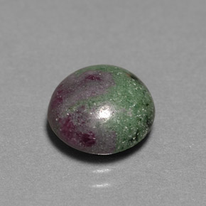 3.81캐럿 천연 멀티컬러 루비 조이사이트, 라운드 컷, 9.78 mm, 불투명체
