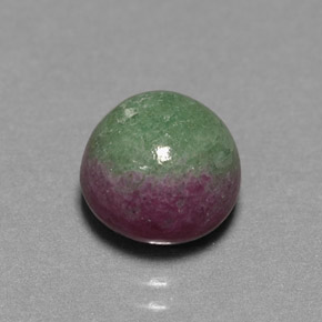 4.85캐럿 천연 멀티컬러 루비 조이사이트, 라운드 컷, 9.19 mm, 불투명체